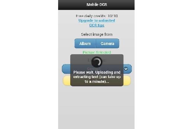 Mobile OCR - Die App fotografiert Texte und wandelt diese dann in ein Dokument um.