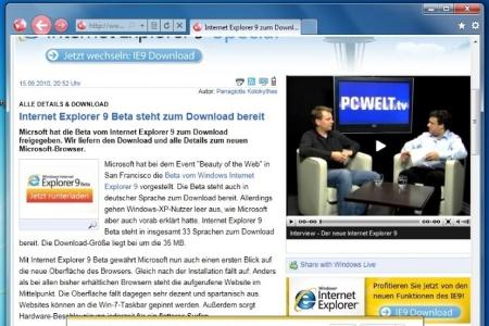 Zu einem vollwertigen Windows-8-Gefühl gehört auch der Internet Explorer 9. Er punktet mit Hardwarebeschleunigung und Smart-...