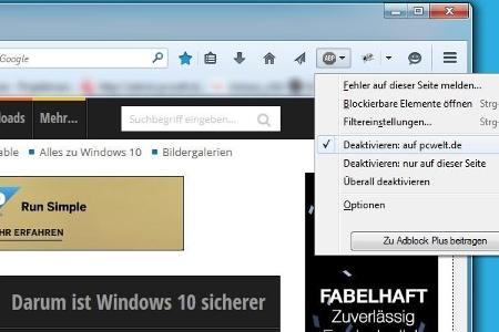 So richten Sie eine Ausnahme unter AdBlock ein
