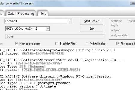 LicenseCrawler - Der LicenseCrawler notiert für Sie Seriennummern und andere Lizenz-Daten. Das kann beim Neuaufsetzen des Sy...
