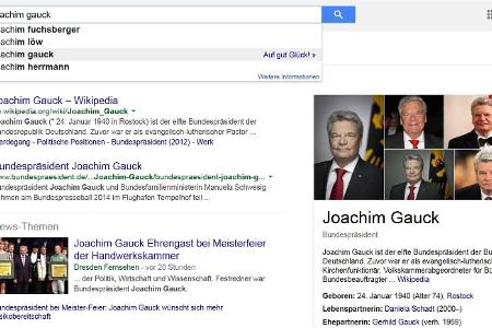Google Graph zeigt bei der Suche nach Bauwerken, Städten, Personen oder anderen Suchbegriffen gleich die passenden Zielvorga...