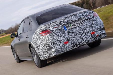 Mercedes C-Klasse W206 (2021) getarnt Mitfahrt Heck
