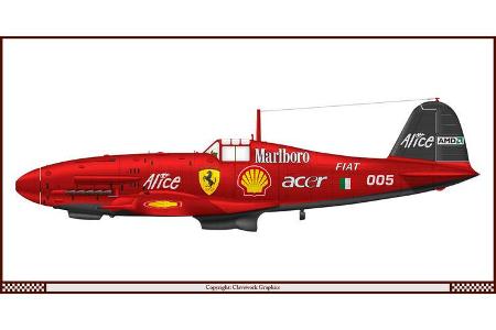 Fiat G55 - Ferrari - Racing-Planes - 2015