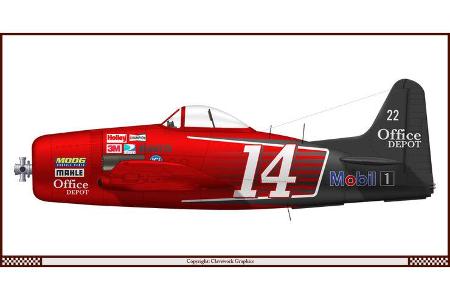 Grumman F8F-1 Bearcat - Nascar Tony Stewart (2011) - Racing-Planes - 2015