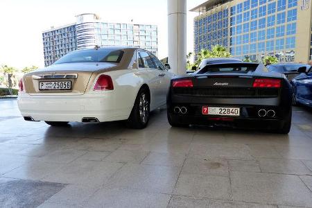 Rolls Royce Ghost & Lamborghini Gallardo - F1 Abu Dhabi 2014 - Carspotting