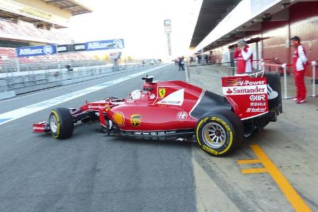 Sebastian Vettel - Ferrari - Formel 1-Test - Barcelona - 22. Februar 2015