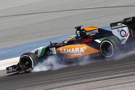Sergio Perez - Force India - Formel 1 - Bahrain-Test 2014