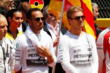 Nico Rosberg - Lewis Hamilton - Mercedes - GP Spanien 2015 - Rennen - Sonntag - 10.5.2015