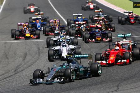 GP Spanien 2015 - Start - Rennen - Sonntag - 10.5.2015