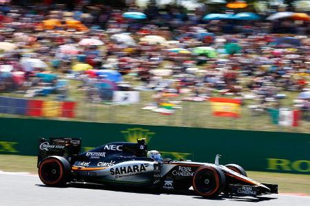 Sergio Perez - Force India - GP Spanien 2015 - Rennen - Sonntag - 10.5.2015
