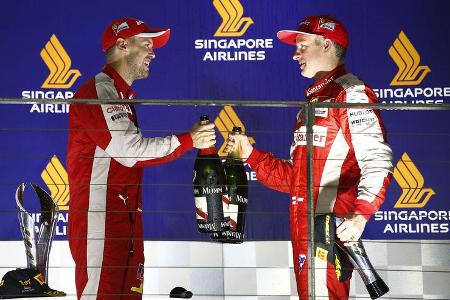 Vettel & Räikkönen - GP Singapur 2015