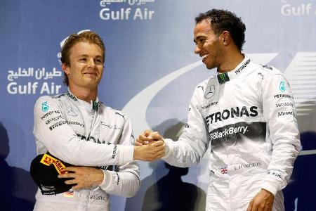 Rosberg & Hamilton - Formel 1 - GP Bahrain 2014