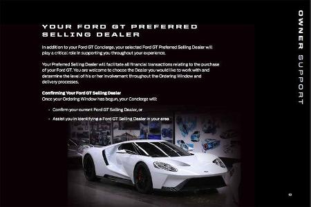 Ford GT Besitzerbroschüre