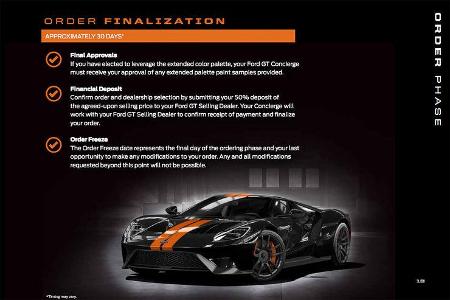 Ford GT Besitzerbroschüre