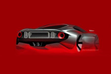 Ford GT - Supersportwagen - Entwicklung - frühe Skizzen