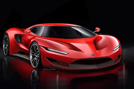Ford GT - Supersportwagen - Entwicklung - frühe Skizzen