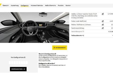 Opel Mokka 2020 Konfigurator