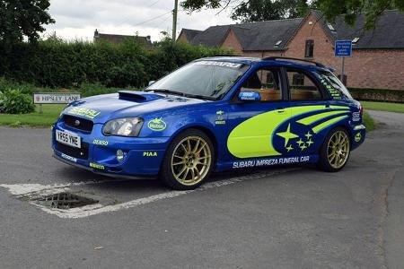 Subaru Impreza WRX Sportkombi Leichenwagen Umbau UK
