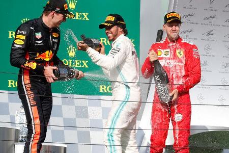 Verstappen -Hamilton - Vettel - GP Ungarn 2019 - Budapest - Rennen