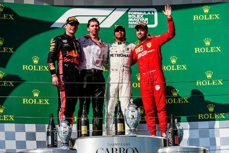Verstappen - Hamilton - Vettel - GP Ungarn 2019 - Budapest - Rennen