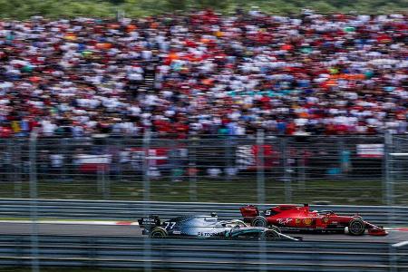 Bottas - Vettel - GP Ungarn 2019 - Budapest - Rennen