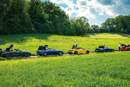 Hochleistungs-Cabrios von AMG, Aston Martin, BMW, McLaren, Porsche, Exterieur