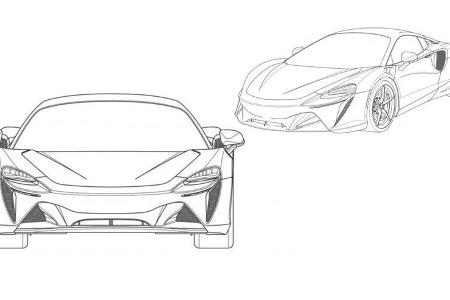 McLaren Hybrid Sportwagen Patent Zeichnung