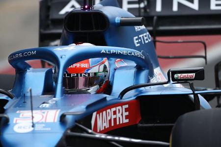 Esteban Ocon - Alpine A521 - Shakedown - Silverstone