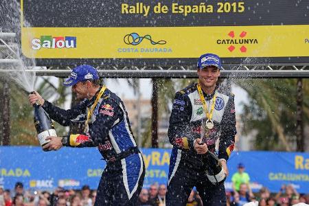Rallye Spanien 2015 Siegerpodium Mikkelsen Rallye Spanien 2015 Siegerpodium Mikkelsen