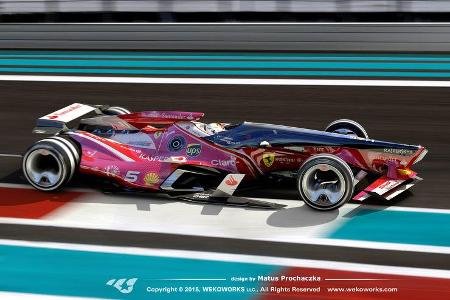 Ferrari - Semi Closed Canopy - Cockpit-Protection - Concept - Wekoworks - F1 - 2015 Ferrari - Semi Closed Canopy - Cockpit-Protection - Concept - Wekoworks - F1 - 2015
