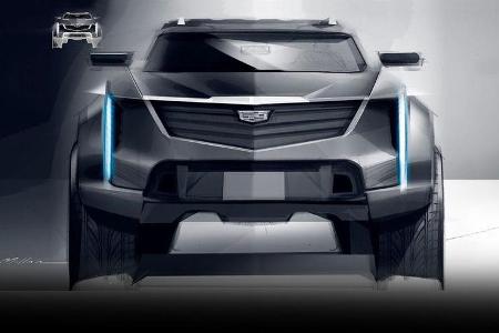 Cadillac Elektro SUV Hummer Basis Skizze