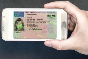Lappen im Smartphone