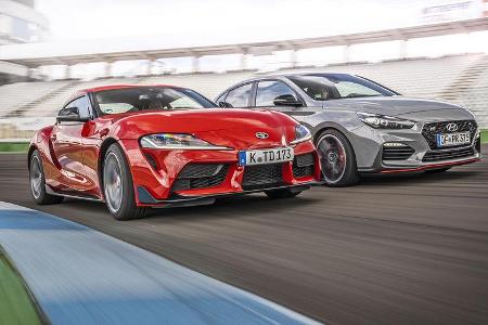 Hyundai i30 Fastback N, Toyota Supra, Exterieur Hyundai i30 Fastback N, Toyota Supra, Exterieur