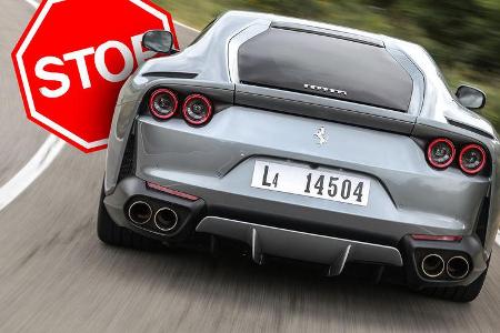 Ferrari 812 Superfast Rückruf 2020 Heckscheibe Ferrari 812 Superfast Rückruf 2020 Heckscheibe