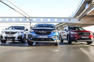 Opel Grandland X Hybrid4, Peugeot 3008 Hybrid4, Volvo XC40 T5 Twin Engine