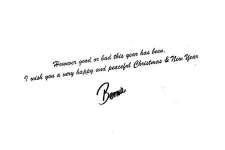 Bernie Ecclestone - Weihnachtskarte 2019