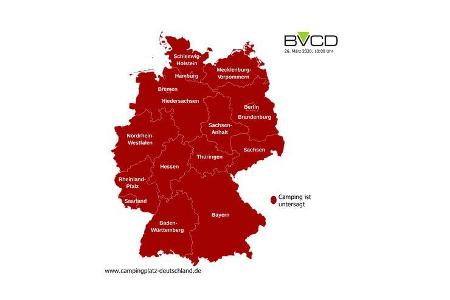Corona: Campingplätze deutschlandweit geschlossen Corona: Campingplätze deutschlandweit geschlossen