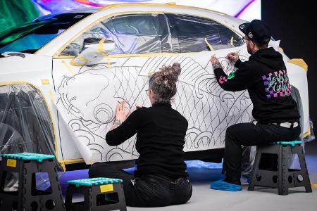 Lexus UX Koi Car Tätowiert Claudia De Sabe