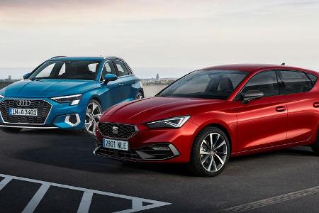 Kaltvergleich Genf 2020 Audi A3 Seat Leon Kaltvergleich Genf 2020 Audi A3 Seat Leon