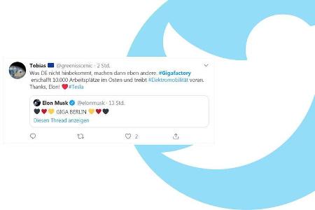 Tesla Gigafactory Twitter Reaktionen