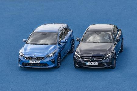 LED-Scheinwerfer: Mercedes C-Klasse gegen Kia Ceed