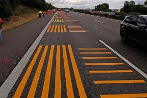 Markierungsfolientest auf der A4