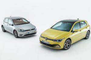 VW Golf 8 und Golf 7 im Vergleich