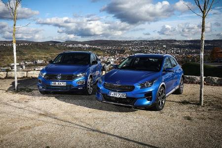 Kia Xceed 1.6 T-GDI, VW T-Roc 2.0 TSI 4 Motion, Exterieur Kia Xceed 1.6 T-GDI, VW T-Roc 2.0 TSI 4 Motion, Exterieur