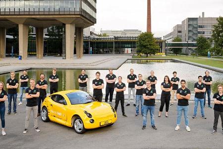 10/2020, Elektroauto Luca aus recyceltem Müll