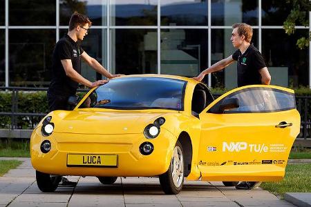 10/2020, Elektroauto Luca aus recyceltem Müll