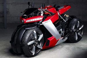 Spektakuläres Motorrad in Extrem-Optik
