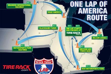 05/2019, One Lap of America 2019 Routenplan