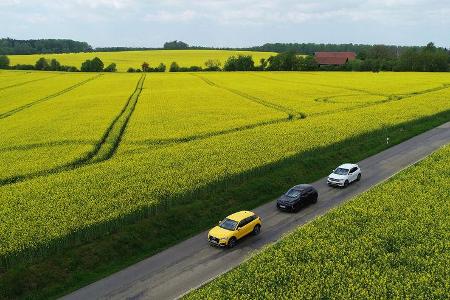 Audi Q2, DS 3 Crossback, VW T-Cross, Exterieur Audi Q2, DS 3 Crossback, VW T-Cross, Exterieur