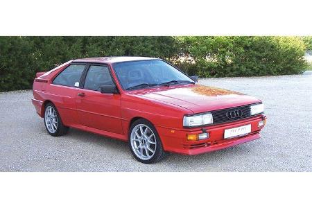 Josef Seefried und Thomas Reichert auf Audi Ur-Quattro: 2,2-Liter-Reihenfünfzylinder, 285 PS, Baujahr 1988